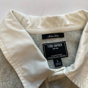 Todd Snyder Mohair Rugby Polo in Silver Grey